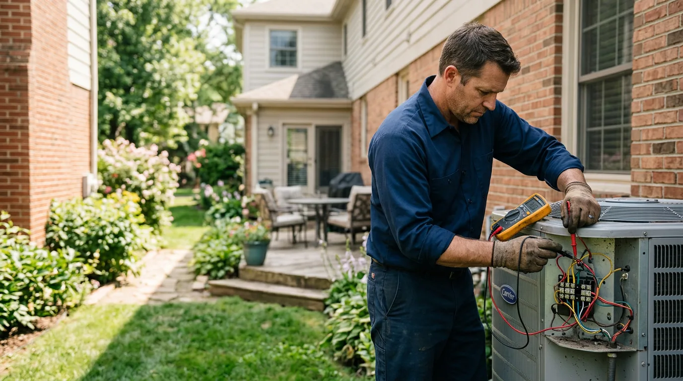 HVAC technician working near Kendall, KS